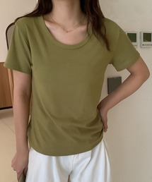 サイドタックUネックTシャツ カットソー