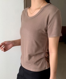 サイドタックUネックTシャツ カットソー