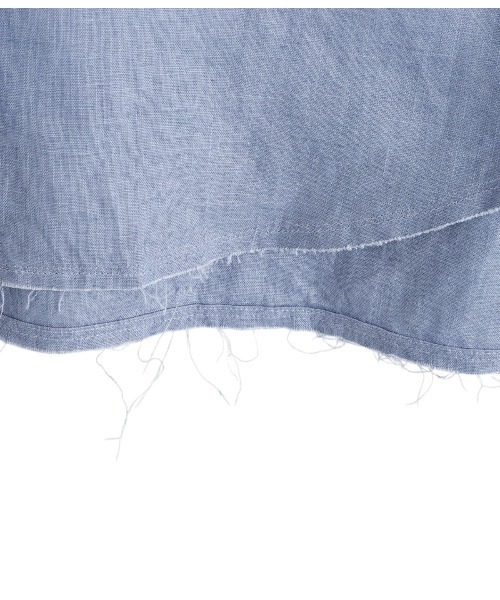 PORT BY ARK（ポートバイアーク）の「PORT BY ARK / ポートバイアーク：Crew Neck Shirt：PO17-SH001[COR]（シャツ/ブラウス・メンズ・ホワイト系その他/ブラック/サックスブルー・1/2）」の9枚目の写真