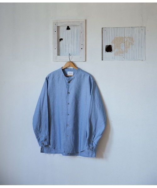 PORT BY ARK（ポートバイアーク）の「PORT BY ARK / ポートバイアーク：Crew Neck Shirt：PO17-SH001[COR]（シャツ/ブラウス・メンズ・ホワイト系その他/ブラック/サックスブルー・1/2）」の17枚目の写真