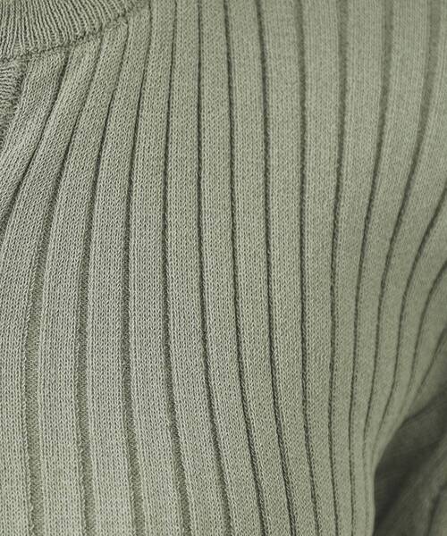 OPAQUE.CLIP（オペークドットクリップ）の「ヘンリーネックリブニット【洗濯機洗い可】（ニット/セーター・レディース・スモーキーグリーン系/ネイビー/ホワイト・38/40/42）」の14枚目の写真