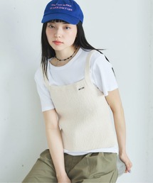 スクエア リブニットキャミソール