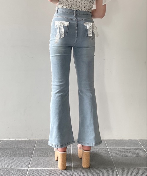 one way（ワンウェイ）の「レース付きデニムパンツ（デニムパンツ・レディース・ブルー・FREE/LARGE）」の9枚目の写真