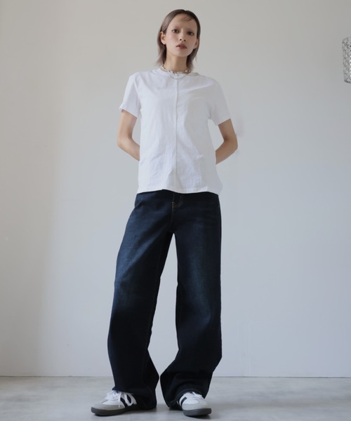 Girly Doll(ガーリードール)の「ワイドストレートデニムパンツ(デニムパンツ・レディース・ブルー/ライトブルー/ブラック・2XL/L/M/S/XL)」の10枚目の写真