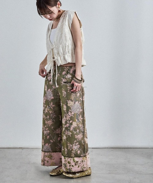 Fashion Letter（ファッションレター）の「フリンジジャガード フロントリボンブラウス（シャツ/ブラウス・レディース・ブラック/アイボリー・M）」の19枚目の写真