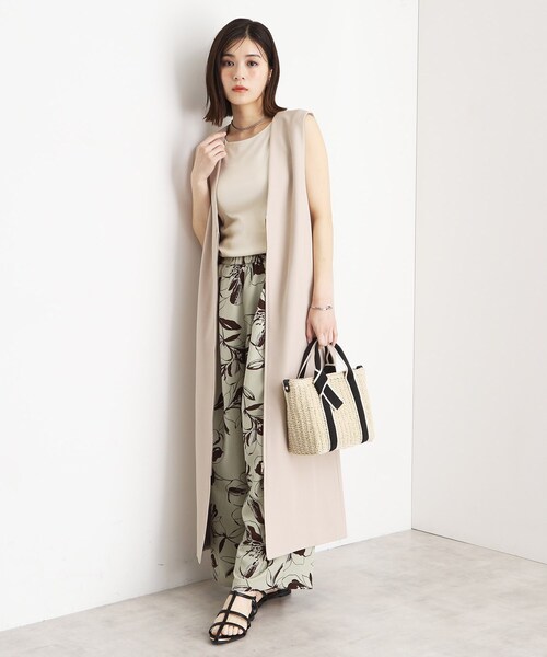 THE SHOP TK (ザ ショップ ティーケー )の「ロゴ雑材バッグ(ショルダーバッグ・レディース・ベージュ系その他2/ベージュ系その他7/チャコール・00)」の19枚目の写真