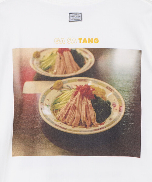 TANGTANG（タンタン）の「TANGTANG | 半袖Tシャツ GASATANG HAM&CO.LDNOODLE MEN（Tシャツ/カットソー・メンズ・ホワイト・S/M/L）」の4枚目の写真
