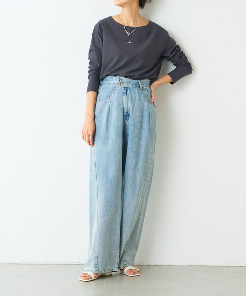 BEARDSLEY / ビアズリー スラブコットン長袖T ビアズリー BEARDSLEY スラブコットン長袖T （darkgray