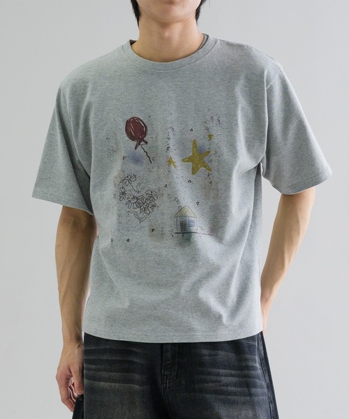 EPNK(イーピーエヌケー)の「【EPNK】Assortment graphic Tee / アソートグラフィックTee(Tシャツ/カットソー・メンズ・ブラック/オフホワイト/グレー・SMALL/MEDIUM/LARGE)」の3枚目の写真