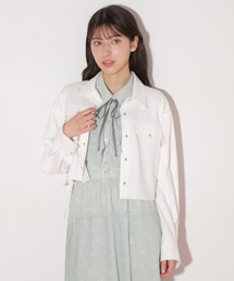 ◇サイドリボンショート丈シャツ