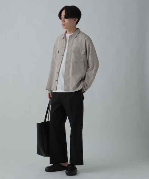 GLOBAL WORK(グローバルワーク)の「トクトク2SETシャツ&Tシャツ/CLEAN MODE/304112(シャツ/ブラウス・メンズ・スカイブルー/ブラック/ライトグレー・SMALL/MEDIUM/X-LARGE/LARGE)」の14枚目の写真