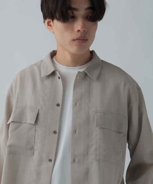 GLOBAL WORK(グローバルワーク)の「トクトク2SETシャツ&Tシャツ/CLEAN MODE/304112(シャツ/ブラウス・メンズ・スカイブルー/ブラック/ライトグレー・SMALL/MEDIUM/X-LARGE/LARGE)」の10枚目の写真