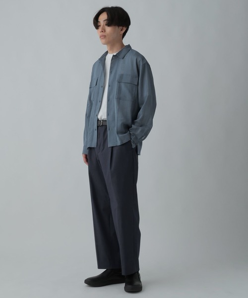 GLOBAL WORK(グローバルワーク)の「トクトク2SETシャツ&Tシャツ/CLEAN MODE/304112(シャツ/ブラウス・メンズ・スカイブルー/ブラック/ライトグレー・SMALL/MEDIUM/X-LARGE/LARGE)」の6枚目の写真