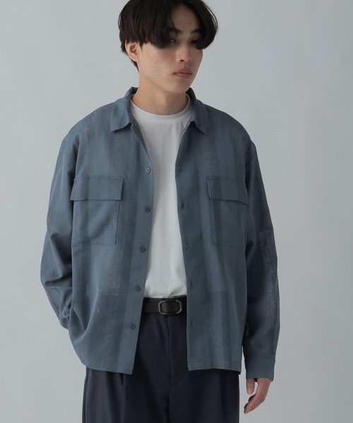 GLOBAL WORK(グローバルワーク)の「トクトク2SETシャツ&Tシャツ/CLEAN MODE/304112(シャツ/ブラウス・メンズ・スカイブルー/ブラック/ライトグレー・SMALL/MEDIUM/X-LARGE/LARGE)」の5枚目の写真