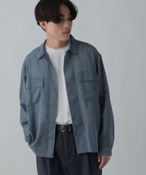 GLOBAL WORK(グローバルワーク)の「トクトク2SETシャツ&Tシャツ/CLEAN MODE/304112(シャツ/ブラウス・メンズ・スカイブルー/ブラック/ライトグレー・SMALL/MEDIUM/X-LARGE/LARGE)」の4枚目の写真