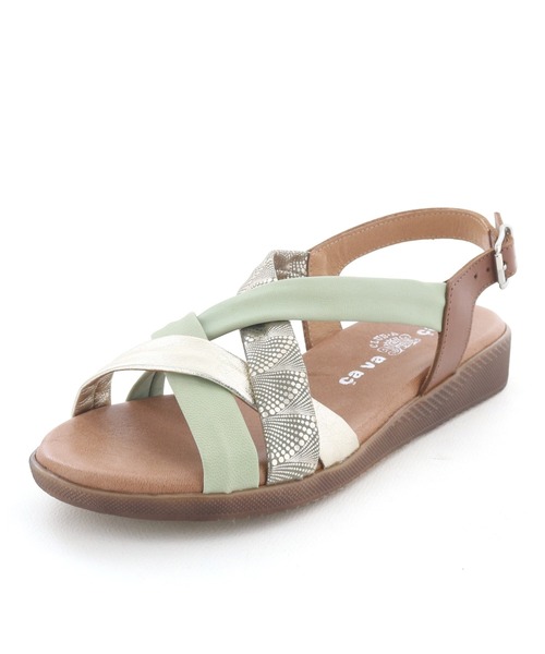cava cava（サヴァサヴァ）の「ソフトレザーストラップサンダル　3385025（サンダル・レディース・ブラック/ホワイト/ライトグリーン・22.5cm/23cm/23.5cm/24cm/24.5cm）」の6枚目の写真