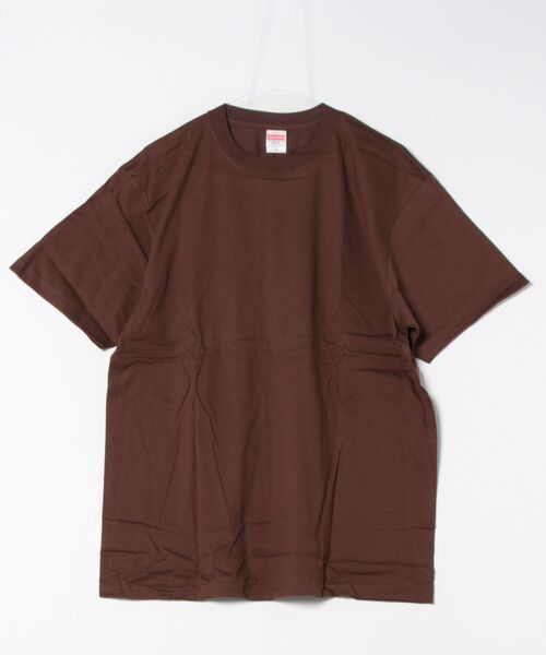 CERCA（チェルカ）の「United Athle/5.6オンス ハイクオリティー 無地 半袖 Ｔシャツ（Tシャツ/カットソー・メンズ・グリーン/ミント/ライトグリーン/ナチュラル/ラベンダー/ライトピンク/バーガンディー/ライトパープル/バイオレット/ライトイエロー/ライトベージュ/ロイヤルブルー/フレッシュイエロー/フューシャピンク/コーラルピンク/ダークネイビー/パープル/ダークブラウン/ライトブルー/ホワイト/ネイビー/グレー/カーキ/サックスブルー/ターコイズブルー/ライム/イエロー/オレンジ/ゴールド/スミクロ/ピンク/グリーン系その他/グレイッシュブルー/オフホワイト/インディゴブルー/チャコールグレー/レッド/クリアグリーン・SMALL/MEDIUM/X-LARGE/LARGE）」の7枚目の写真