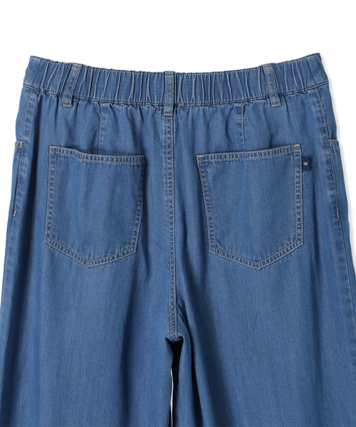Petit Honfleur（プチオンフルール）の「デニムワイドパンツ（デニムパンツ・レディース・ネイビー/ブルー・70/61/64/67）」の6枚目の写真