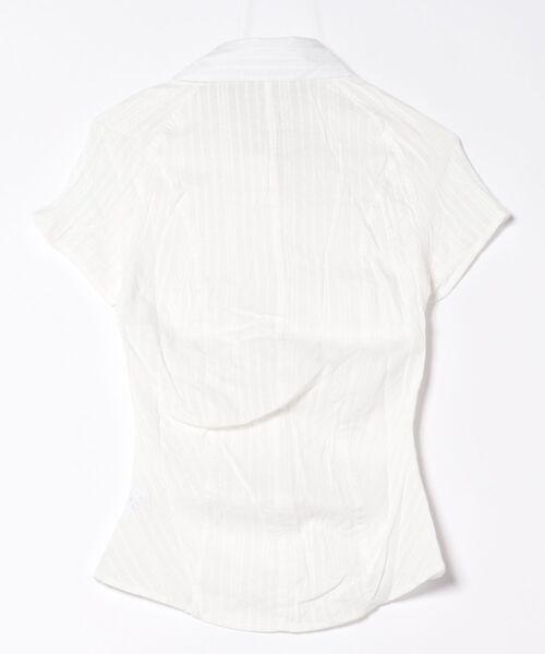 VIBGYOR(ヴィブジョー)の「【LAMPOON】ストライプタイトシャツ(シャツ/ブラウス・レディース・ホワイト・SMALL/MEDIUM/LARGE)」の4枚目の写真