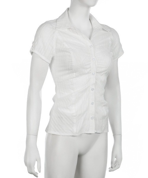 VIBGYOR(ヴィブジョー)の「【LAMPOON】ストライプタイトシャツ(シャツ/ブラウス・レディース・ホワイト・SMALL/MEDIUM/LARGE)」の8枚目の写真