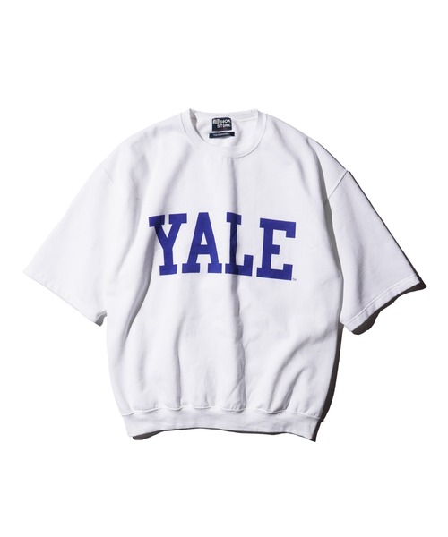 SUNNY  SPORTS（サニースポーツ）の「The BOOK STORE / ブックストア YALE SS SWEAT イェール大学 半袖スウェット オーバーサイズ（スウェット・メンズ・ネイビー/ホワイト・LARGE/X-LARGE/MEDIUM）」の4枚目の写真