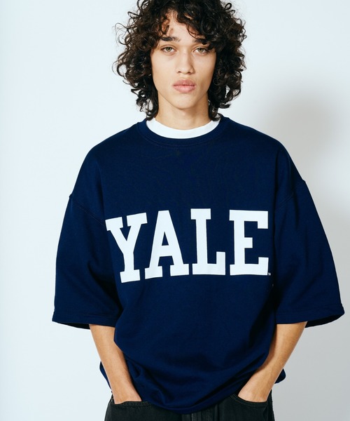 SUNNY  SPORTS（サニースポーツ）の「The BOOK STORE / ブックストア YALE SS SWEAT イェール大学 半袖スウェット オーバーサイズ（スウェット・メンズ・ネイビー/ホワイト・LARGE/X-LARGE/MEDIUM）」の12枚目の写真