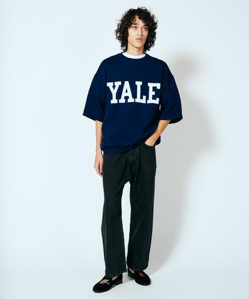 SUNNY  SPORTS（サニースポーツ）の「The BOOK STORE / ブックストア YALE SS SWEAT イェール大学 半袖スウェット オーバーサイズ（スウェット・メンズ・ネイビー/ホワイト・LARGE/X-LARGE/MEDIUM）」の14枚目の写真