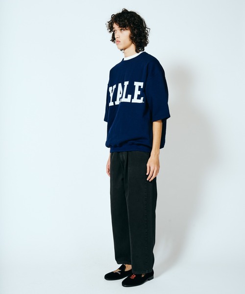 SUNNY  SPORTS（サニースポーツ）の「The BOOK STORE / ブックストア YALE SS SWEAT イェール大学 半袖スウェット オーバーサイズ（スウェット・メンズ・ネイビー/ホワイト・LARGE/X-LARGE/MEDIUM）」の15枚目の写真