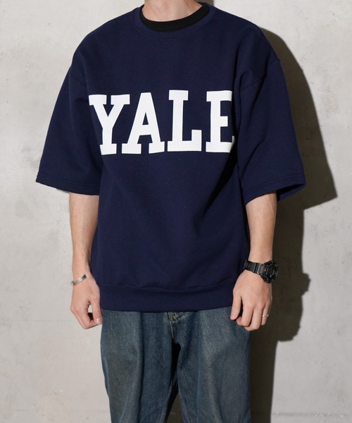 SUNNY  SPORTS（サニースポーツ）の「The BOOK STORE / ブックストア YALE SS SWEAT イェール大学 半袖スウェット オーバーサイズ（スウェット・メンズ・ネイビー/ホワイト・LARGE/X-LARGE/MEDIUM）」の17枚目の写真