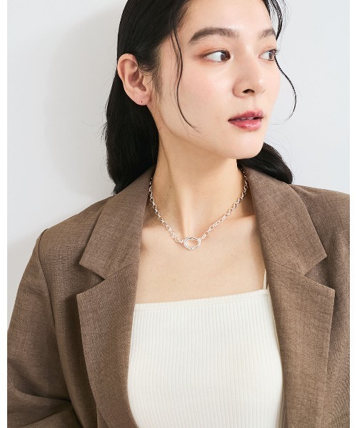 VIS(ビス)の「リングトップチェーンネックレス(ネックレス・レディース・シルバー/ゴールド・FREE)」の8枚目の写真