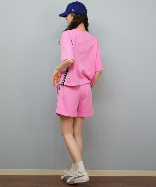 Kappa(カッパ)の「Kappa/カッパ スウェット トレーナー 半袖Tシャツ セットアップ 215935(スウェット・レディース・ピンク/ホワイト/ブラック・L/M)」の11枚目の写真