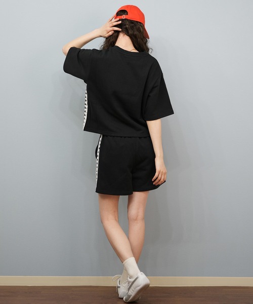 Kappa(カッパ)の「Kappa/カッパ スウェット トレーナー 半袖Tシャツ セットアップ 215935(スウェット・レディース・ピンク/ホワイト/ブラック・L/M)」の14枚目の写真