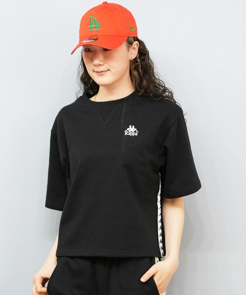 Kappa(カッパ)の「Kappa/カッパ スウェット トレーナー 半袖Tシャツ セットアップ 215935(スウェット・レディース・ピンク/ホワイト/ブラック・L/M)」の22枚目の写真