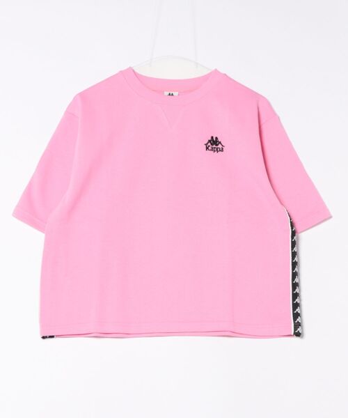 Kappa(カッパ)の「Kappa/カッパ スウェット トレーナー 半袖Tシャツ セットアップ 215935(スウェット・レディース・ピンク/ホワイト/ブラック・L/M)」の5枚目の写真