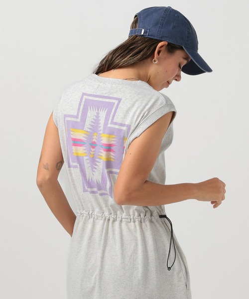 PENDLETON(ペンドルトン)の「【PENDLETON(ペンドルトン)】別注ノースリーブワンピース(ワンピース・レディース・ブラック/オートミール・FREE)」の6枚目の写真
