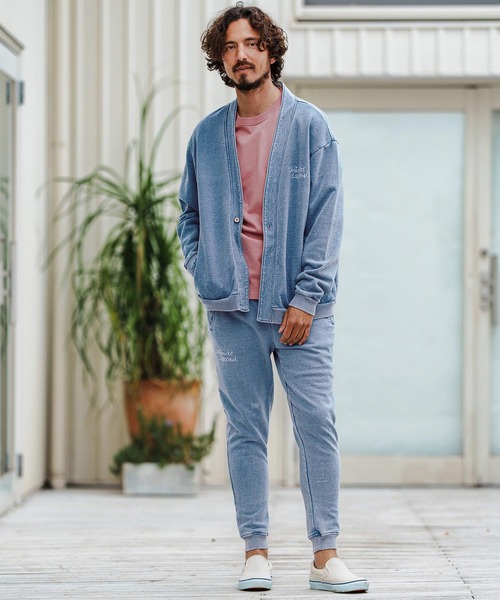 1minute 1second(ワンミニットワンセカンド)の「mcg3621-knit denim embroidery cardigan ニットデニムカーディガン(カーディガン/ボレロ・メンズ・ブルー系その他/ライトインディゴブルー・S/M/L/XL)」の15枚目の写真