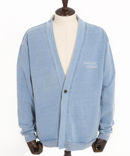 1minute 1second(ワンミニットワンセカンド)の「mcg3621-knit denim embroidery cardigan ニットデニムカーディガン(カーディガン/ボレロ・メンズ・ブルー系その他/ライトインディゴブルー・S/M/L/XL)」の17枚目の写真