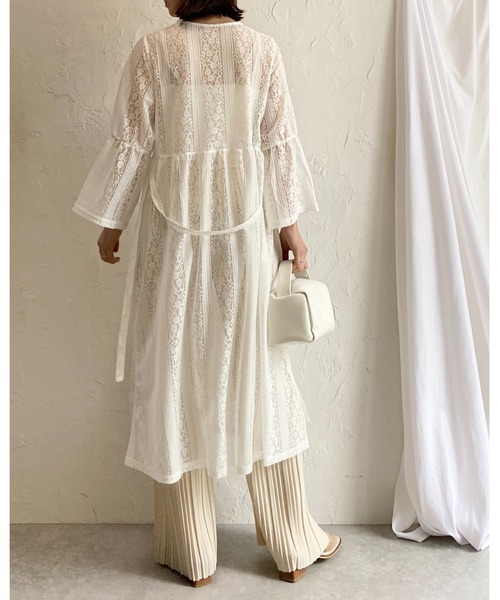 She's Closet(シーズクローゼット)の「半端袖ボリュームスリーブ深Vネックロング丈レースワンピース(ワンピース・レディース・ライトベージュ/オフホワイト/ブラック・FREE)」の21枚目の写真