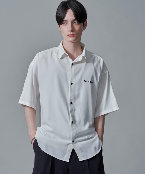BROWNY(ブラウニー)の「BROWNY/アムンゼンワンポイントBIGシャツ(シャツ/ブラウス・メンズ・ホワイト/ブラック/サックスブルー・MEDIUM/LARGE)」の2枚目の写真