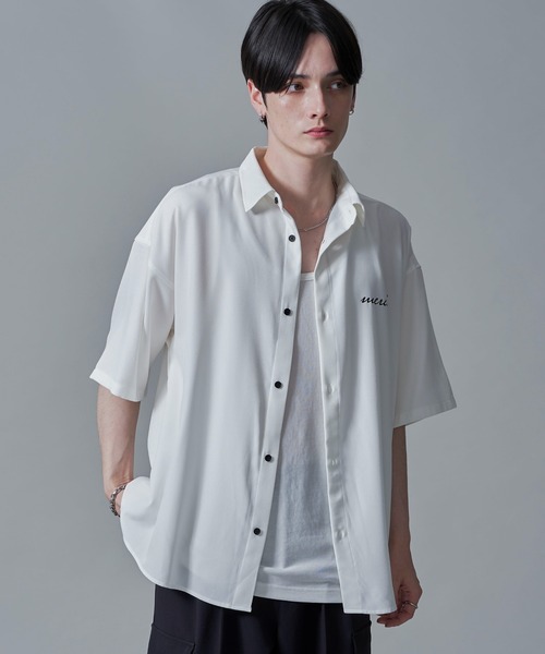 BROWNY(ブラウニー)の「BROWNY/アムンゼンワンポイントBIGシャツ(シャツ/ブラウス・メンズ・ホワイト/ブラック/サックスブルー・MEDIUM/LARGE)」の10枚目の写真