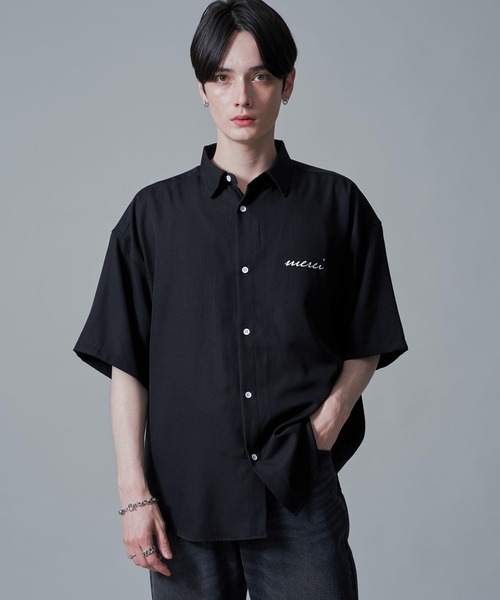 BROWNY(ブラウニー)の「BROWNY/アムンゼンワンポイントBIGシャツ(シャツ/ブラウス・メンズ・ホワイト/ブラック/サックスブルー・MEDIUM/LARGE)」の13枚目の写真
