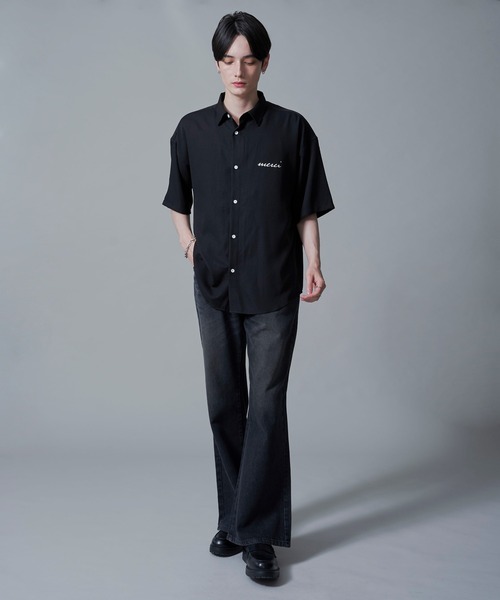 BROWNY(ブラウニー)の「BROWNY/アムンゼンワンポイントBIGシャツ(シャツ/ブラウス・メンズ・ホワイト/ブラック/サックスブルー・MEDIUM/LARGE)」の17枚目の写真
