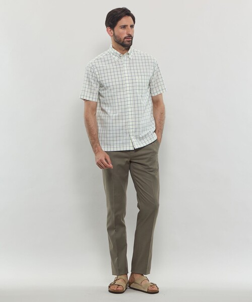 MACKINTOSH LONDON（マッキントッシュ ロンドン）の「シアサッカーギンガム 半袖ボタンダウンシャツ（シャツ/ブラウス・メンズ・ブラウン系その他3/ブルー/イエロー・XL/L/M）」の6枚目の写真