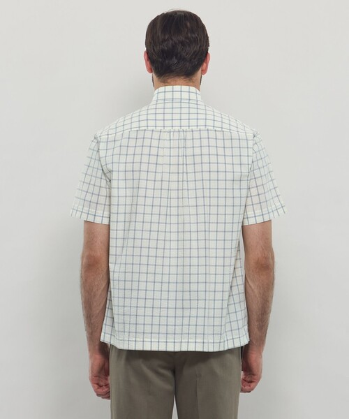 MACKINTOSH LONDON（マッキントッシュ ロンドン）の「シアサッカーギンガム 半袖ボタンダウンシャツ（シャツ/ブラウス・メンズ・ブラウン系その他3/ブルー/イエロー・XL/L/M）」の9枚目の写真