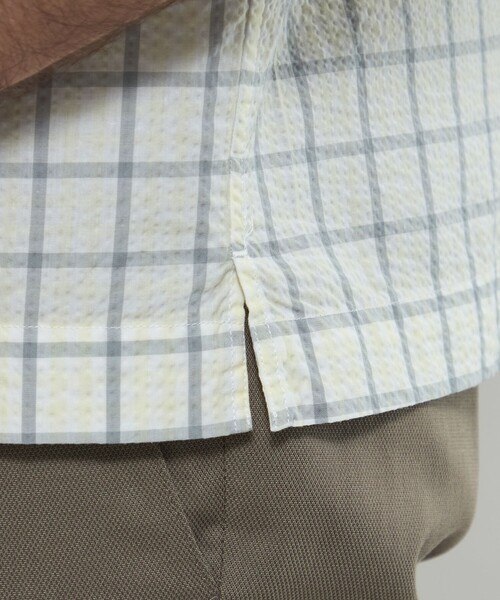 MACKINTOSH LONDON（マッキントッシュ ロンドン）の「シアサッカーギンガム 半袖ボタンダウンシャツ（シャツ/ブラウス・メンズ・ブラウン系その他3/ブルー/イエロー・XL/L/M）」の11枚目の写真