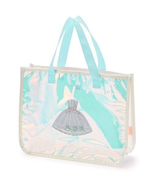 petit main(プティマイン)の「【SWIM】モチーフプールバッグ(スイムグッズ・キッズ・ライトピンク/ラベンダー/レインボー/グレー/ライトブルー/アイボリー・F)」の1枚目の写真