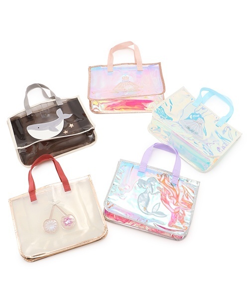 petit main(プティマイン)の「【SWIM】モチーフプールバッグ(スイムグッズ・キッズ・ライトピンク/ラベンダー/レインボー/グレー/ライトブルー/アイボリー・F)」の8枚目の写真