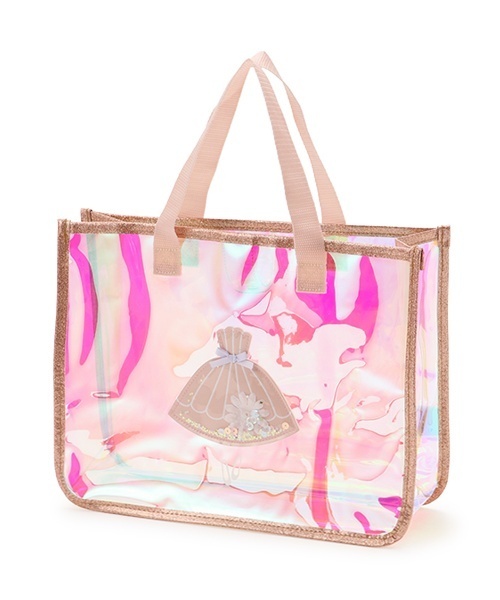 petit main(プティマイン)の「【SWIM】モチーフプールバッグ(スイムグッズ・キッズ・ライトピンク/ラベンダー/レインボー/グレー/ライトブルー/アイボリー・F)」の7枚目の写真