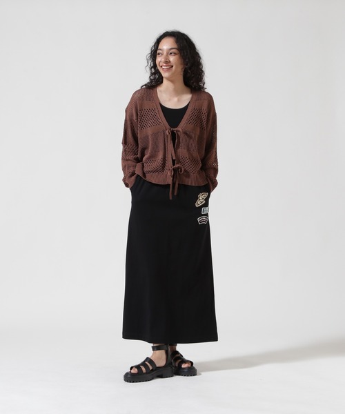 AVIREX（アヴィレックス）の「《WEB&DEPOT限定》JERSEY SKIRT PATCHED/ジャージ スカート パッチ（スカート・レディース・ホワイト/ブルー系その他/ブラック・F）」の11枚目の写真
