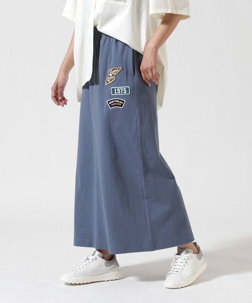 AVIREX（アヴィレックス）の「《WEB&DEPOT限定》JERSEY SKIRT PATCHED/ジャージ スカート パッチ（スカート・レディース・ホワイト/ブルー系その他/ブラック・F）」の6枚目の写真